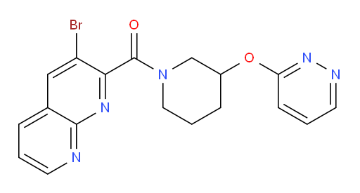 (3-bromo-1,8-naphthyridin-2-yl)(3-(pyridazin-3-yloxy)piperidin-1-yl)methanone