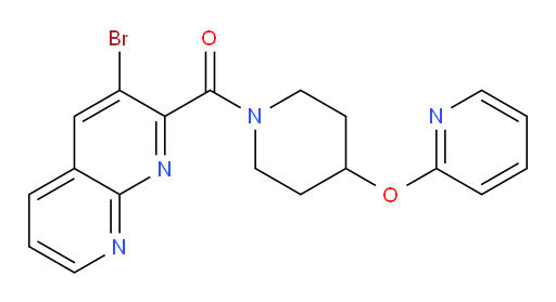 (3-bromo-1,8-naphthyridin-2-yl)(4-(pyridin-2-yloxy)piperidin-1-yl)methanone