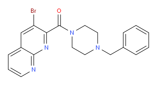 (4-benzylpiperazin-1-yl)(3-bromo-1,8-naphthyridin-2-yl)methanone