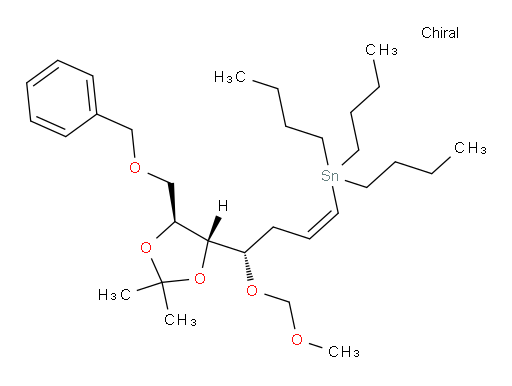 ((S,Z)-4-((4S,5S)-5-((benzyloxy)methyl)-2,2-dimethyl-1,3-dioxolan-4-yl)-4-(methoxymethoxy)but-1-en-1-yl)tributylstannane