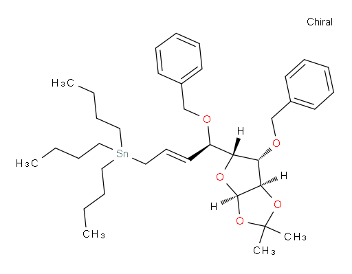 ((R,E)-4-(benzyloxy)-4-((3aR,5R,6S,6aR)-6-(benzyloxy)-2,2-dimethyltetrahydrofuro[2,3-d][1,3]dioxol-5-yl)but-2-en-1-yl)tributylstannane