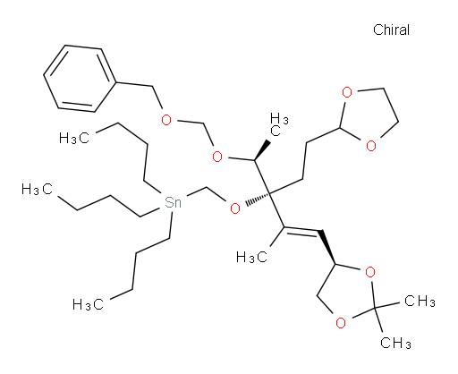 (5S,6R)-6-(2-(1,3-dioxolan-2-yl)ethyl)-9,9-dibutyl-6-((E)-1-((R)-2,2-dimethyl-1,3-dioxolan-4-yl)prop-1-en-2-yl)-5-methyl-1-phenyl-2,4,7-trioxa-9-stannatridecane