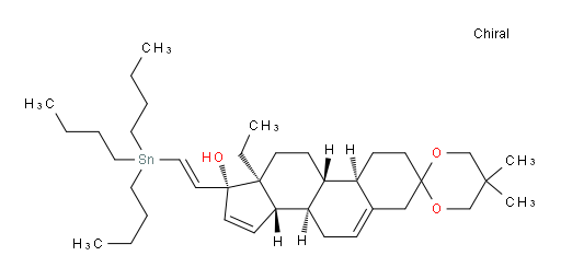 (8R,9S,10R,13S,14S,17R)-13-ethyl-5',5'-dimethyl-17-((E)-2-(tributylstannyl)vinyl)-1,2,4,7,8,9,10,11,12,13,14,17-dodecahydrospiro[cyclopenta[a]phenanthrene-3,2'-[1,3]dioxan]-17-ol