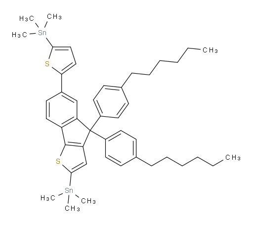 (5-(4,4-bis(4-hexylphenyl)-2-(trimethylstannyl)-4H-indeno[1,2-b]thiophen-6-yl)thiophen-2-yl)trimethylstannane