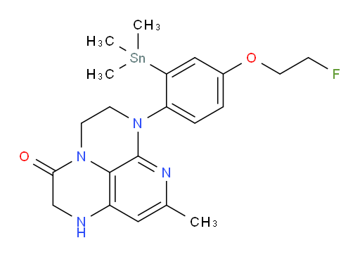 6-(4-(2-fluoroethoxy)-2-(trimethylstannyl)phenyl)-8-methyl-1,2,5,6-tetrahydro-1,3a,6,7-tetraazaphenalen-3(4H)-one
