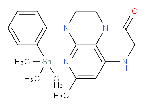 8-methyl-6-(2-(trimethylstannyl)phenyl)-1,2,5,6-tetrahydro-1,3a,6,7-tetraazaphenalen-3(4H)-one
