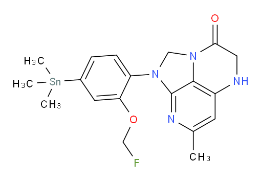 1-(2-(fluoromethoxy)-4-(trimethylstannyl)phenyl)-7-methyl-4,5-dihydro-1H-1,2a,5,8-tetraazaacenaphthylen-3(2H)-one