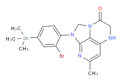 1-(2-bromo-4-(trimethylstannyl)phenyl)-7-methyl-4,5-dihydro-1H-1,2a,5,8-tetraazaacenaphthylen-3(2H)-one
