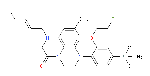 (E)-1-(4-氟丁-2-烯-1-基)-6-(2-(2-氟乙氧基)-4-(三甲基锡基)苯基)-8-甲基-1,2,5,6-四氢-1,3a,6,7-四氮杂ph烯醛en-3(4H)-酮