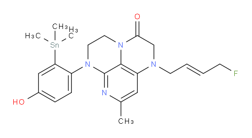 (E)-1-(4-fluorobut-2-en-1-yl)-6-(4-hydroxy-2-(trimethylstannyl)phenyl)-8-methyl-1,2,5,6-tetrahydro-1,3a,6,7-tetraazaphenalen-3(4H)-one