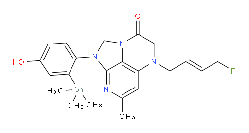 (E)-5-(4-fluorobut-2-en-1-yl)-1-(4-hydroxy-2-(trimethylstannyl)phenyl)-7-methyl-4,5-dihydro-1H-1,2a,5,8-tetraazaacenaphthylen-3(2H)-one