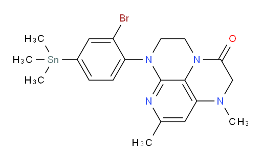 6-(2-bromo-4-(trimethylstannyl)phenyl)-1,8-dimethyl-1,2,5,6-tetrahydro-1,3a,6,7-tetraazaphenalen-3(4H)-one