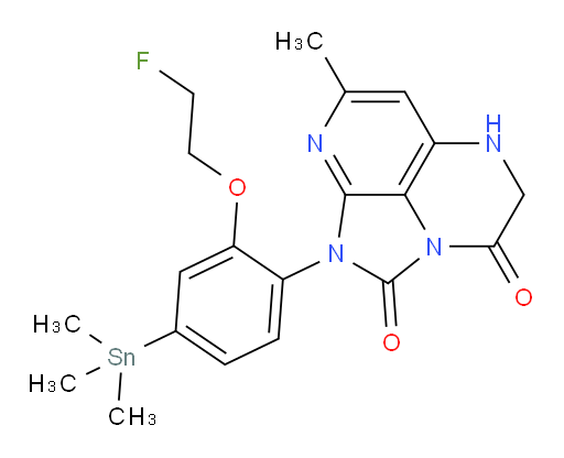 1-(2-(2-fluoroethoxy)-4-(trimethylstannyl)phenyl)-7-methyl-4,5-dihydro-1H-1,2a,5,8-tetraazaacenaphthylene-2,3-dione