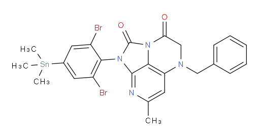 5-benzyl-1-(2,6-dibromo-4-(trimethylstannyl)phenyl)-7-methyl-4,5-dihydro-1H-1,2a,5,8-tetraazaacenaphthylene-2,3-dione