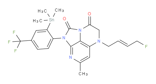 (E)-5-(4-fluorobut-2-en-1-yl)-7-methyl-1-(4-(trifluoromethyl)-2-(trimethylstannyl)phenyl)-4,5-dihydro-1H-1,2a,5,8-tetraazaacenaphthylene-2,3-dione