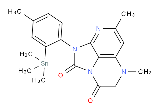 5,7-dimethyl-1-(4-methyl-2-(trimethylstannyl)phenyl)-4,5-dihydro-1H-1,2a,5,8-tetraazaacenaphthylene-2,3-dione