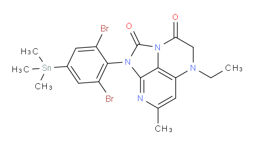1-(2,6-dibromo-4-(trimethylstannyl)phenyl)-5-ethyl-7-methyl-4,5-dihydro-1H-1,2a,5,8-tetraazaacenaphthylene-2,3-dione
