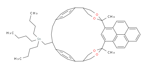 Stannane, tributyl[(5,10,11,12,17,18-hexahydro-2,20-dimethyl-20H-2,5:20,17-bis(epoxymethano)-6,9:13,16-dietheno-1,21-metheno-2H,4H-phenaleno[1,9-de][1,9]dioxacyclotetracosin-10-yl)methyl]-, stereoisomer