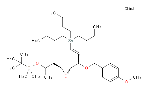 tert-butyl(((S)-1-((2S,3R)-3-((R,E)-1-((4-methoxybenzyl)oxy)-3-(tributylstannyl)allyl)oxiran-2-yl)propan-2-yl)oxy)dimethylsilane