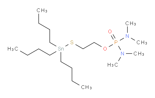 Phosphorodiamidic acid, tetramethyl-, 2-[(tributylstannyl)thio]ethyl ester