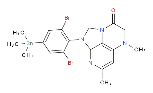 1-(2,6-dibromo-4-(trimethylstannyl)phenyl)-5,7-dimethyl-4,5-dihydro-1H-1,2a,5,8-tetraazaacenaphthylen-3(2H)-one