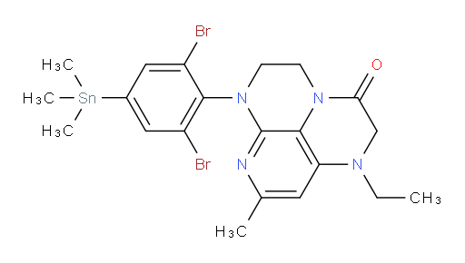 6-(2,6-dibromo-4-(trimethylstannyl)phenyl)-1-ethyl-8-methyl-1,2,5,6-tetrahydro-1,3a,6,7-tetraazaphenalen-3(4H)-one