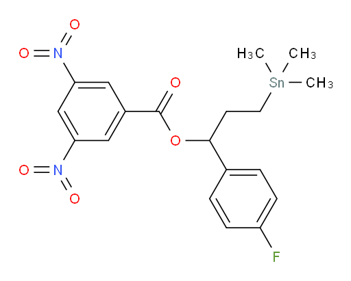 1-(4-fluorophenyl)-3-(trimethylstannyl)propyl 3,5-dinitrobenzoate