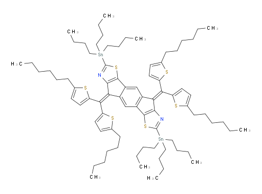 4,9-bis(bis(5-hexylthiophen-2-yl)methylene)-2,7-bis(tributylstannyl)-4,9-dihydro-s-indaceno[2,1-d:6,5-d']bis(thiazole)