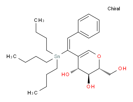 (2R,3S,4R)-2-(hydroxymethyl)-5-((E)-2-phenyl-1-(tributylstannyl)vinyl)-3,4-dihydro-2H-pyran-3,4-diol