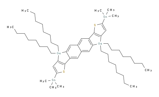 Thieno[2′′′,3′′′:4′′,5′′]germolo[3′′,2′′:6′,7′]naphtho[2′,3′:4,5]germolo[3,2-b]thiophene, 4,10-dihydro-4,4,10,10-tetraoctyl-2,8-bis(trimethylstannyl)- (ZCI)