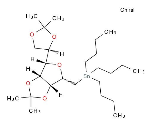 三丁基(((3aR,4S,6S,6aR)-6-((R)-2,2-二甲基-1,3-二氧杂环戊烷-4-基)-2,2-二甲基四氢呋喃并[3,4-d][1,3]二氧杂环戊烯-4-基)甲基)锡烷