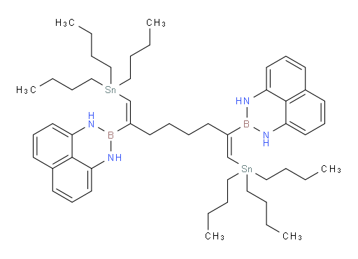 2,2'-((1E,7E)-1,8-双(三丁基锡基)辛-1,7-二烯-2,7-二基)双(2,3-二氢-1H-萘并[1,8-de][1,3,2]二氮杂borinine)
