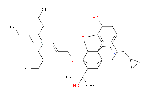 (E)-3-(cyclopropylmethyl)-6-(2-hydroxypropan-2-yl)-7-((3-(tributylstannyl)allyl)oxy)-1,2,3,4,5,6,7,7a-octahydro-4a,7-ethano-4,12-methanobenzofuro[3,2-e]isoquinolin-9-ol