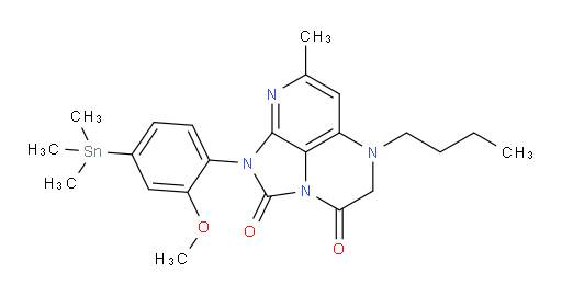5-butyl-1-(2-methoxy-4-(trimethylstannyl)phenyl)-7-methyl-4,5-dihydro-1H-1,2a,5,8-tetraazaacenaphthylene-2,3-dione