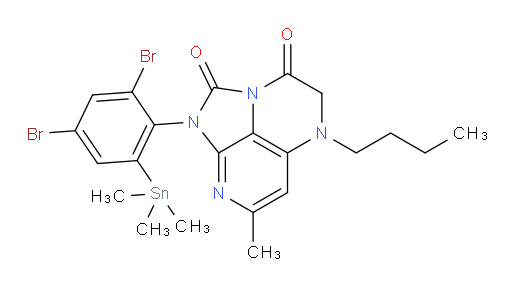 5-butyl-1-(2,4-dibromo-6-(trimethylstannyl)phenyl)-7-methyl-4,5-dihydro-1H-1,2a,5,8-tetraazaacenaphthylene-2,3-dione
