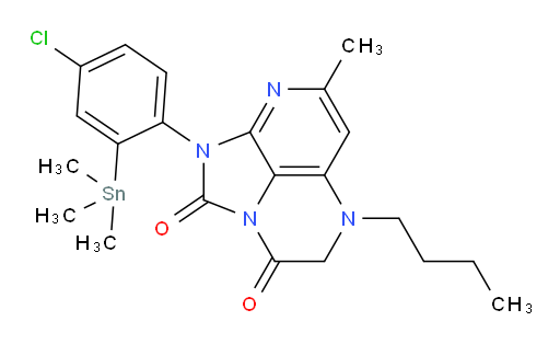 5-butyl-1-(4-chloro-2-(trimethylstannyl)phenyl)-7-methyl-4,5-dihydro-1H-1,2a,5,8-tetraazaacenaphthylene-2,3-dione