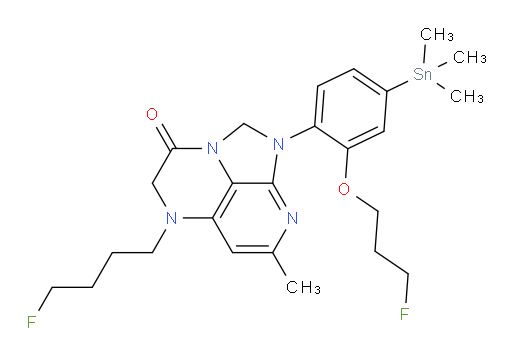 5-(4-fluorobutyl)-1-(2-(3-fluoropropoxy)-4-(trimethylstannyl)phenyl)-7-methyl-4,5-dihydro-1H-1,2a,5,8-tetraazaacenaphthylen-3(2H)-one