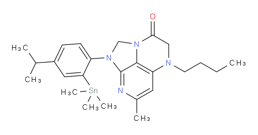 5-butyl-1-(4-isopropyl-2-(trimethylstannyl)phenyl)-7-methyl-4,5-dihydro-1H-1,2a,5,8-tetraazaacenaphthylen-3(2H)-one