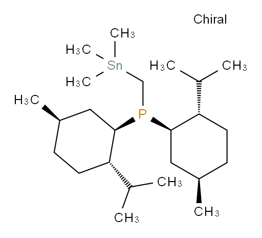 双((1R,2S,5R)-2-异丙基-5-甲基环己基)((三甲基锡基)甲基)膦