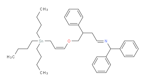 (E)-1,1-二苯基-N-(3-苯基-4-(((Z)-3-(三丁基锡基)丙烯-1-基)氧基)丁亚基)甲胺