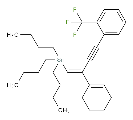 (Z)-三丁基(2-(环己-1-烯-1-基)-4-(2-(三氟甲基)苯基)丁-1-烯-3-炔-1-基)锡烷