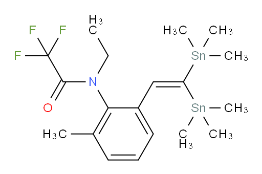 N-(2-(2,2-双(三甲基锡基)乙烯基)-6-甲基苯基)-N-乙基-2,2,2-三氟乙酰胺