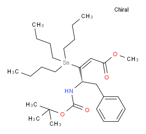 (S,E)-甲基 4-(BOC-氨基)-5-苯基-3-(三丁基锡基)戊-2-烯酸酯