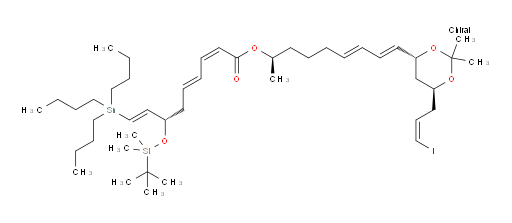 (S,2Z,4E,8E)-(R,6E,8E)-9-((4R,6S)-6-((Z)-3-碘烯丙基)-2,2-二甲基-1,3-二噁烷-4-基)壬-6,8-二烯-2-基 7-((叔丁基二甲基sil氧基))-9-(三丁基锡基)壬-2,4,8-三烯酸酯