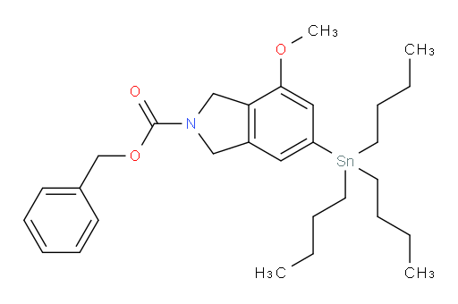 苄基 4-甲氧基-6-(三丁基锡基)异吲哚啉-2-甲酸酯