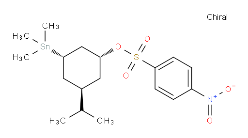 (1R,3R,5S)-3-异丙基-5-(三甲基锡基)环己基 4-硝基苯磺酸盐