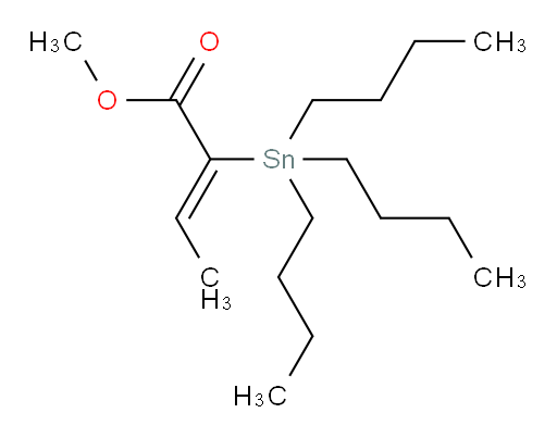 (Z)-甲基 2-(三丁基锡基)丁-2-烯酸酯