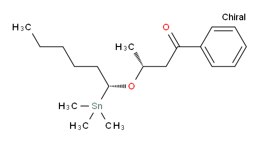 (R)-1-phenyl-3-(((R)-1-(trimethylstannyl)hexyl)oxy)butan-1-one