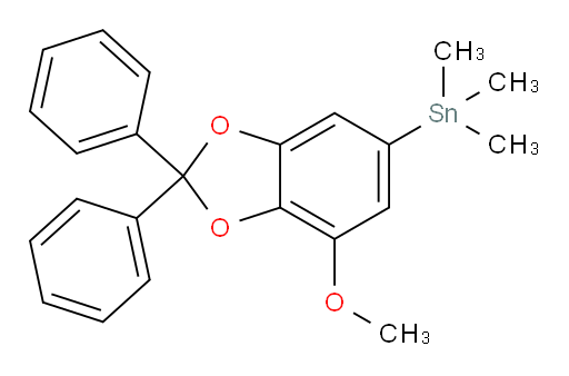 (7-甲氧基-2,2-二苯基苯并[d][1,3]二氧杂环戊烯-5-基)三甲基锡烷