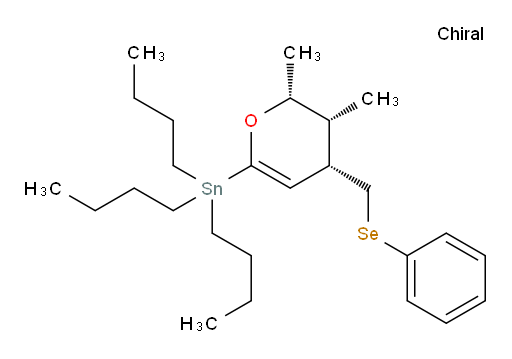tributyl((2R,3R,4S)-2,3-dimethyl-4-((phenylselanyl)methyl)-3,4-dihydro-2H-pyran-6-yl)stannane